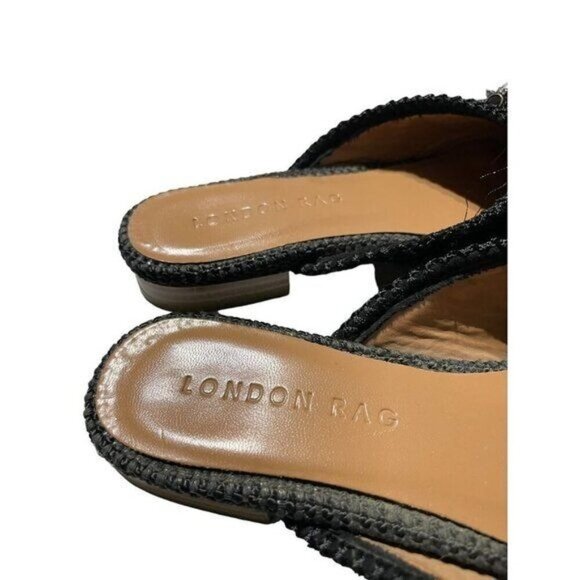 London Rag Tassel Black Classic Pointed Flats Size 37 - Picture 4 of 6
